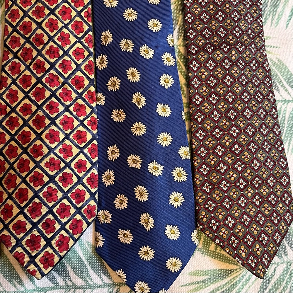 Men's Flower Patterned Ties Set - image 5